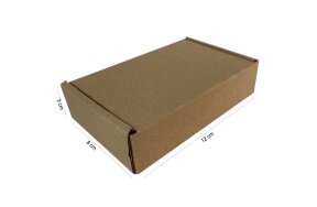 KRAFT CARDBOARD POSTAL BOXES 12X8X3cm SET/50